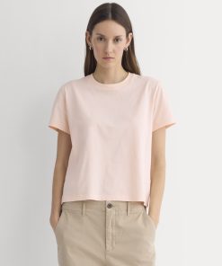 The Box-Cut Tee in Essential Cotton | Pale Peach | No Pocket