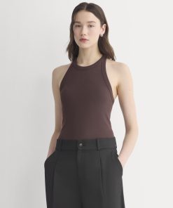 Luxe Rib Racerback Tank | Coffee Bean