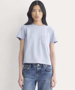 The Box-Cut Tee in Essential Cotton | Aleutian | Pocket