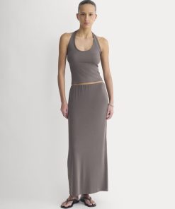 Maxi Skirt in Butterknit | Charcoal Grey